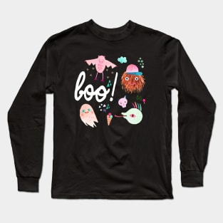 Boy Monsters Halloween Long Sleeve T-Shirt